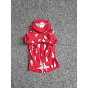 Hanna Andersson Snowman Print Red Pajamas Pet Dogs Size M Organic